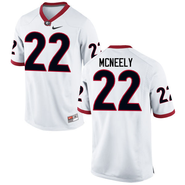Men Georgia Bulldogs #22 Avery McNeely College Football Jerseys-White - Click Image to Close